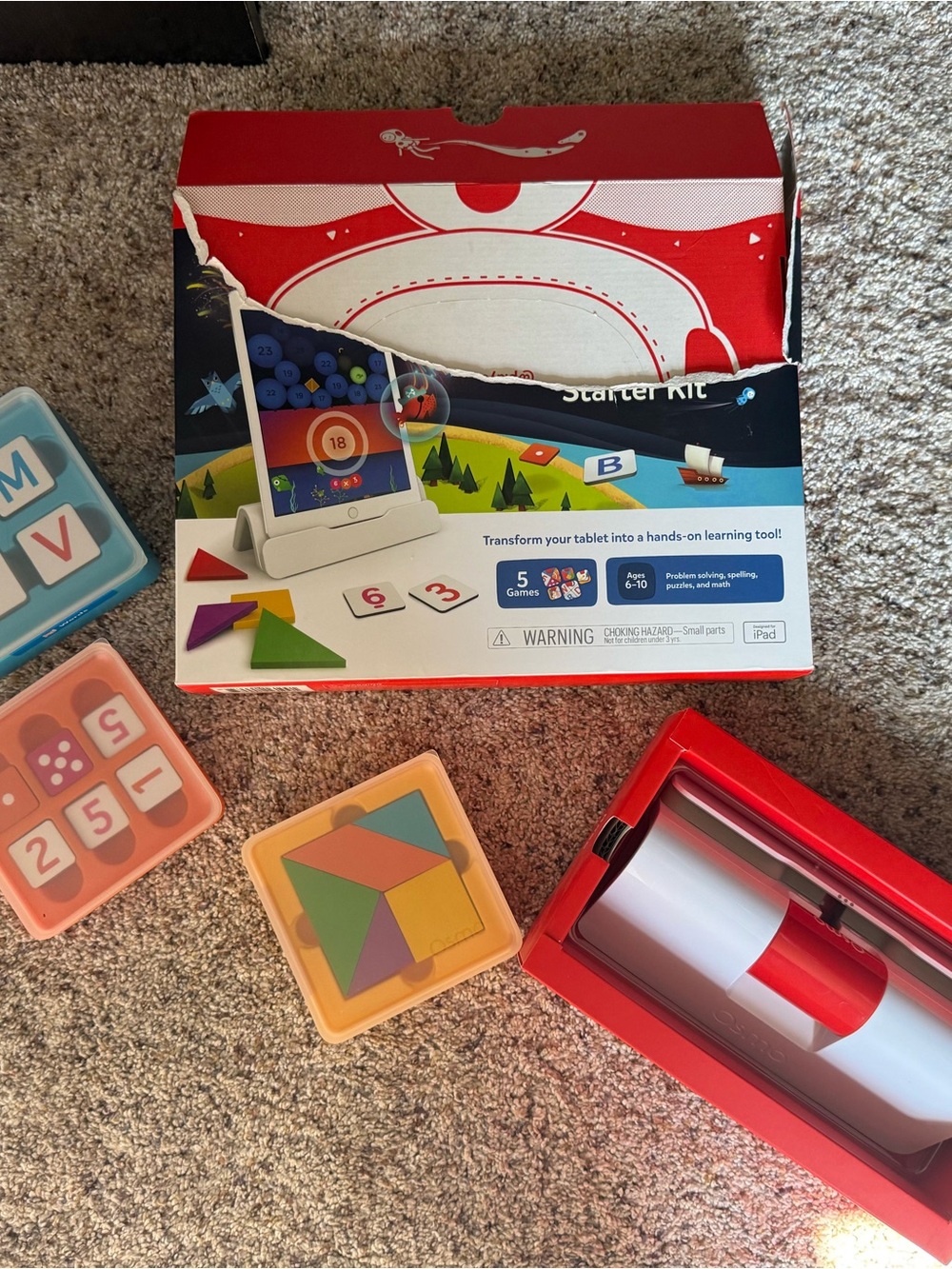 Osmo Genius Starter Kit Learning Games for Kids - Red